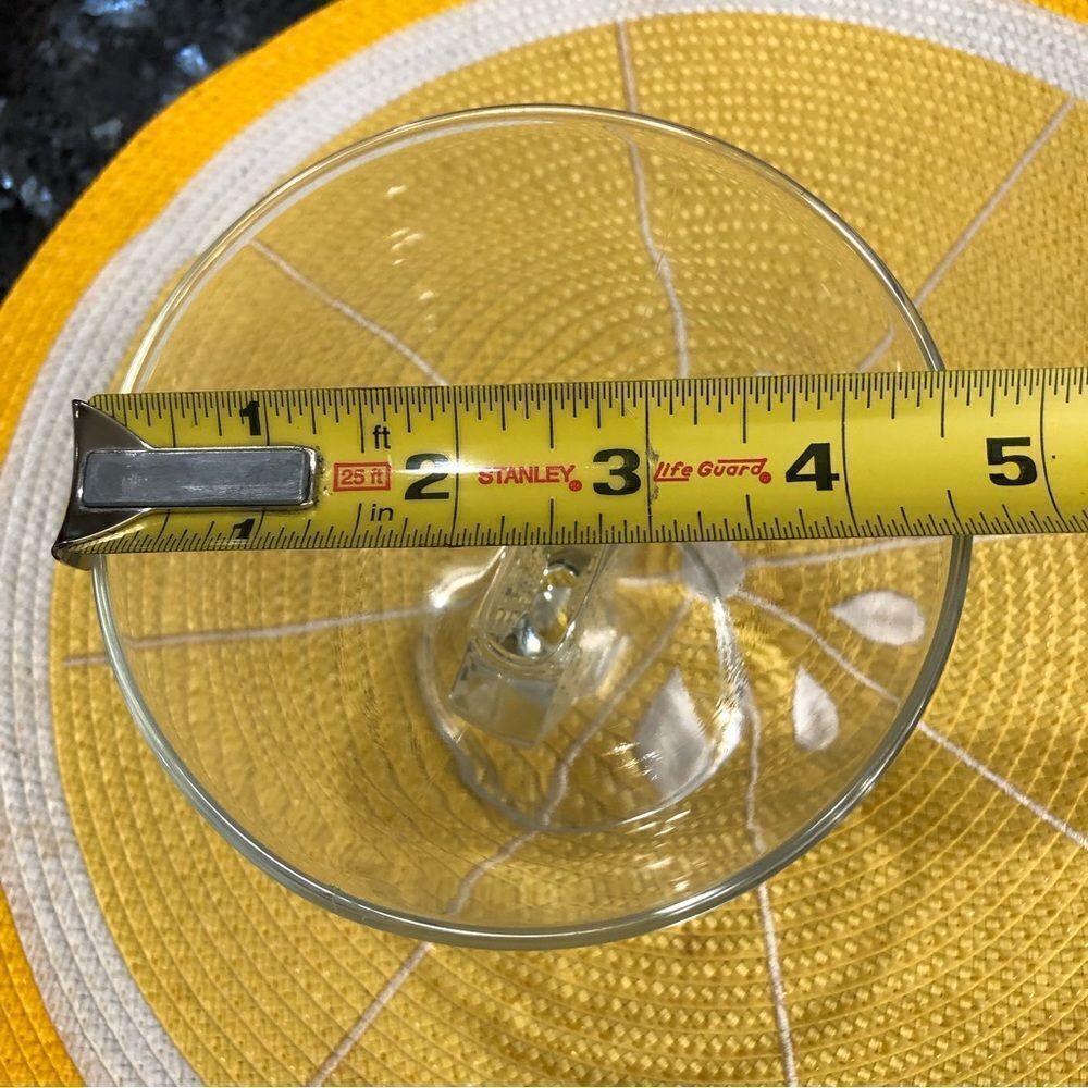 France Martini Champagne Cocktail Stemware Diamond Dimple Stems Glasses Lot/2 - Picture 6 of 7